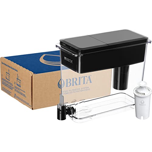 Brita XL Water Filter Dispenser for Tap and Drinking Water with 1 Standard Filter, Lasts 2 Months 27 Cup Capacity, BPA Free, Black