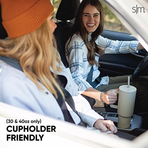 Simple Modern 40 oz Tumbler with Handle and Straw Lid | Reusable Insulated Stainless Steel Travel Mug Water Bottle Cup | Gifts For Men, Women, Mom, Dad | Trek Collection | 40oz | Lavender Mist
