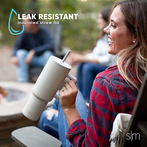 Simple Modern 40 oz Tumbler with Handle and Straw Lid | Reusable Insulated Stainless Steel Travel Mug Water Bottle Cup | Gifts For Men, Women, Mom, Dad | Trek Collection | 40oz | Lavender Mist
