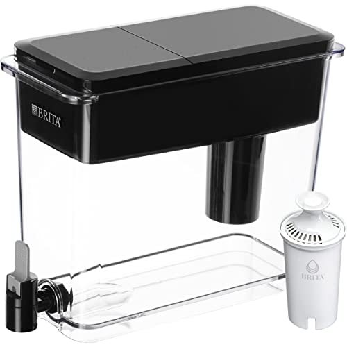 Brita XL Water Filter Dispenser for Tap and Drinking Water with 1 Standard Filter, Lasts 2 Months 27 Cup Capacity, BPA Free, Black