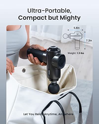 RENPHO Active Massage Gun Deep Tissue Muscle, 2022 Upgrade Powerful Portable Gun Massage Percussion Massager Gun for Athletes, Electric Back Massagers,Handheld Body Massager Gun Christmas Gifts